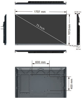 صفحه نمایش لمسی 75 اینچی H6C 75 اینچ UHD 20 Points Touch Screen Interactive Panel OEM Factory