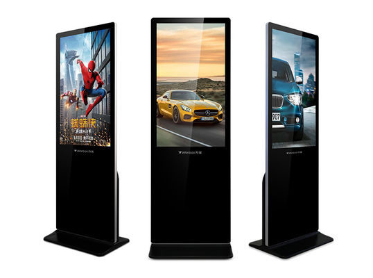کیوسک تبلیغاتی علامت دیجیتال LCD داخلی فوق العاده باریک Wifi با شیشه خو
