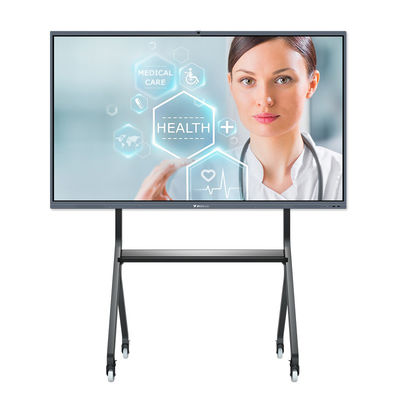 صفحه نمایش لمسی LCD 55 اینچی تعاملی تخته سفید روان در حال اجرا است