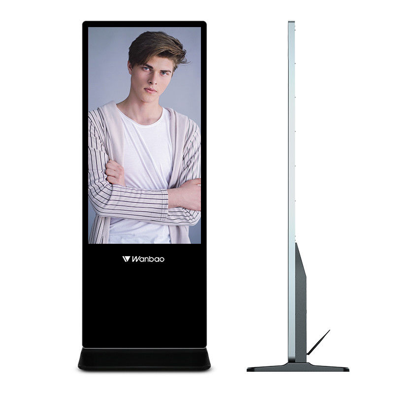 32 - 65 اینچ ال سی دی نمایشگر تجهیزات تبلیغاتی Digtal طبقه ایستاده پخش کننده تبلیغات LCD